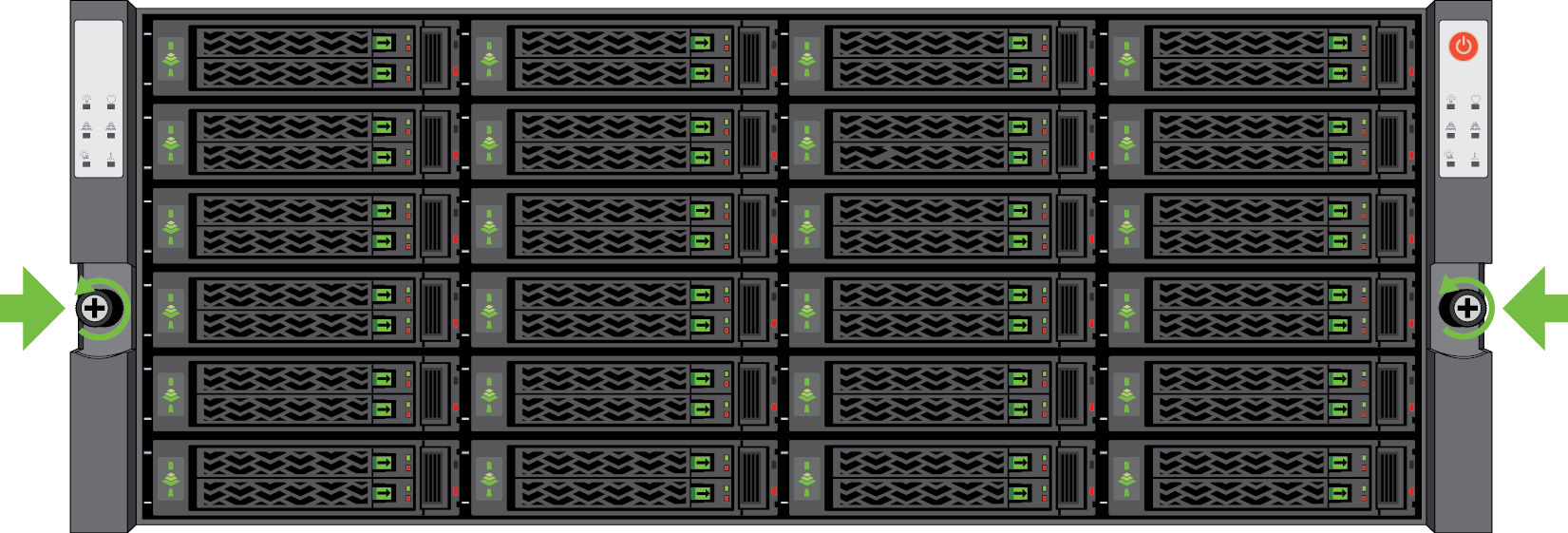 Tech - HPE Nimble  - All Red LEDs